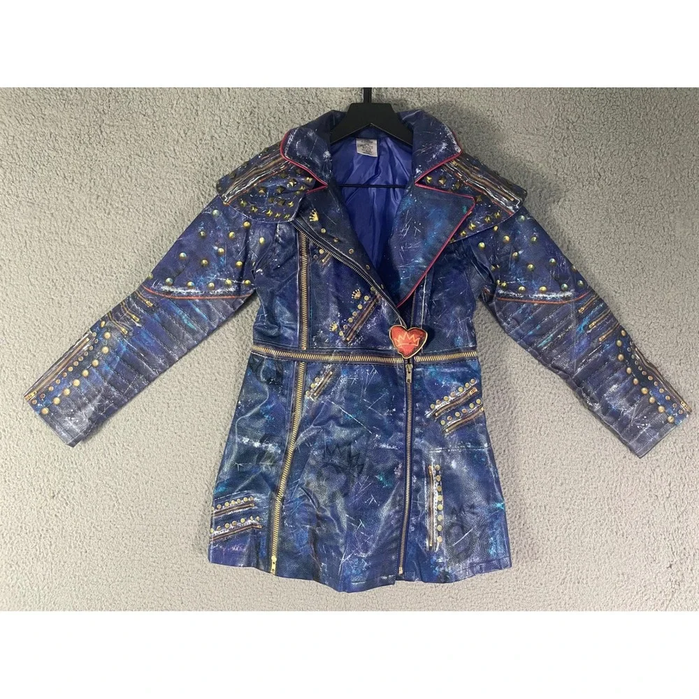 Disney Store Descendants Evie Jacket Costume Girls 11 12 Faux Leather Trench